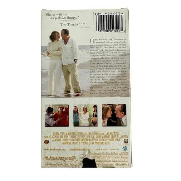 Somethings Gotta Give VHS 2004 Comedy Romance Jack Nicholson Diane Keaton PG-13 - Picture 2 of 8
